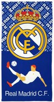 strandlaken Real Madrid 70 x 140 cm blauw microvezel