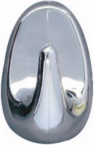 wandhaken 2,5 x 1,5 cm ABS chroom 6 stuks