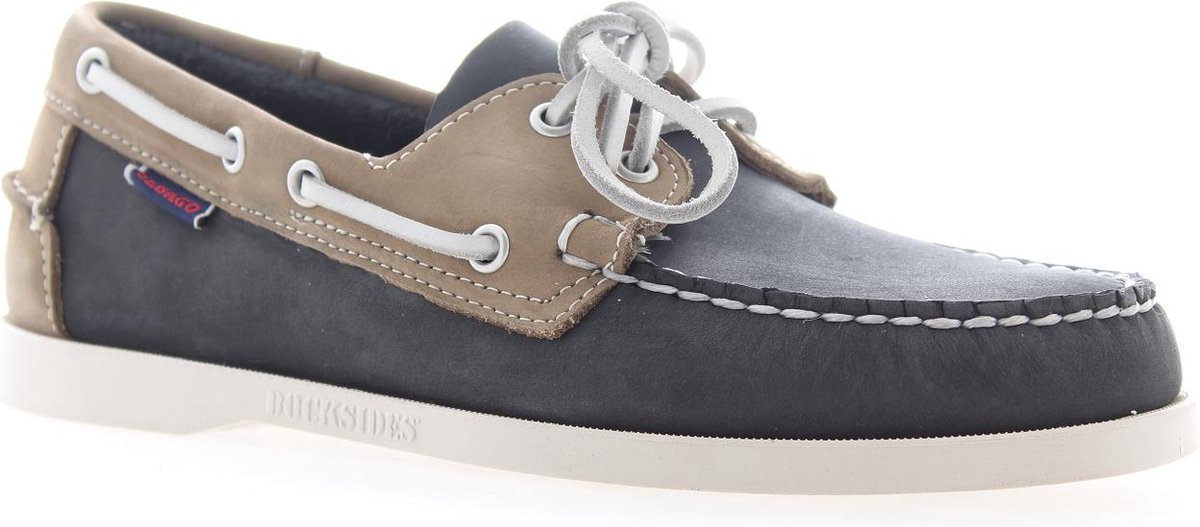 Sebago Bootschoenen Docksides Portland Navy Beige - Maat 44 - Heren - Instappers
