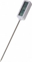 thermometer/timer 22 x 3,1 x 1,7 cm RVS grijs