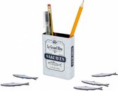 penhouder Sardines magnetisch 9,5 x 3 cm tin 6-delig