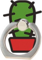telefoonbuttons Cactus 5 cm staal groen/rood