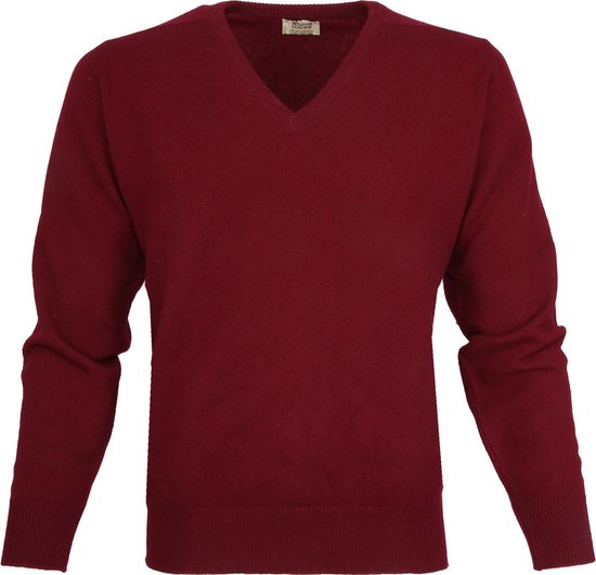 William Lockie - V Lambswool Bordeaux - Homme - Taille M - Coupe Regular