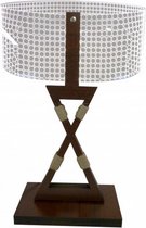 tafellamp led USB 26 x 10 x 37 cm hout bruin