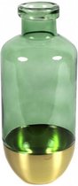 vaas Naomi 14 x 31 cm glas groen/goud