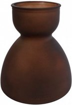 vaas Diabolo 22 x 21 cm glas matbruin