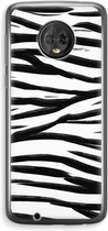 Case Company® - Motorola Moto G6 hoesje - Zebra pattern - Soft Cover Telefoonhoesje - Bescherming aan alle Kanten en Schermrand