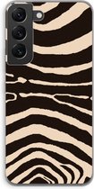 Case Company® - Samsung Galaxy S22 hoesje - Arizona Zebra - Soft Cover Telefoonhoesje - Bescherming aan alle Kanten en Schermrand