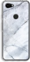 Case Company® - Google Pixel 3a hoesje - Witte marmer - Soft Cover Telefoonhoesje - Bescherming aan alle Kanten en Schermrand