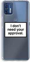 Case Company® - Motorola Moto G9 Plus hoesje - Don't need approval - Soft Cover Telefoonhoesje - Bescherming aan alle Kanten en Schermrand