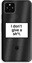 Case Company® - Google Pixel 5a 5G hoesje - Don't give a shit - Soft Cover Telefoonhoesje - Bescherming aan alle Kanten en Schermrand