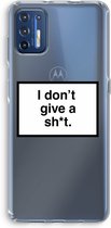 Case Company® - Motorola Moto G9 Plus hoesje - Don't give a shit - Soft Cover Telefoonhoesje - Bescherming aan alle Kanten en Schermrand