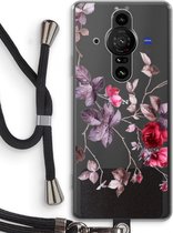 Case Company® - Sony Xperia Pro-I hoesje met Koord - Mooie bloemen - Telefoonhoesje met Zwart Koord - Bescherming aan alle Kanten en Over de Schermrand