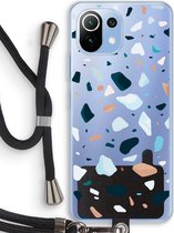 Case Company® - Xiaomi Mi 11 Lite hoesje met Koord - Terrazzo N°13 - Telefoonhoesje met Zwart Koord - Bescherming aan alle Kanten en Over de Schermrand