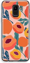 Case Company® - Samsung Galaxy J6 (2018) hoesje - Perzik - Soft Cover Telefoonhoesje - Bescherming aan alle Kanten en Schermrand