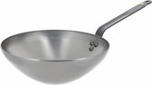wokpan Mineral B 28 cm staal zilver