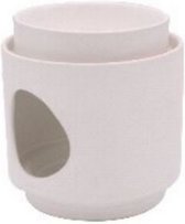 waxbrander Dome 10 x 15 cm keramiek wit