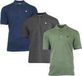 Donnay Polo 3-Pack - Sportpolo - Heren - Maat 3XL - Navy/Charc/Army (412)