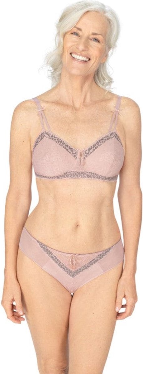 Amoena Cherish SB Prothese Bh Cher SB C0585 - dusky pink/light grey - maat EU 75D / FR Roze