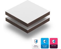 HPL plaat 6 mm dik - 60 x 50 cm - Structuur Crèmewit