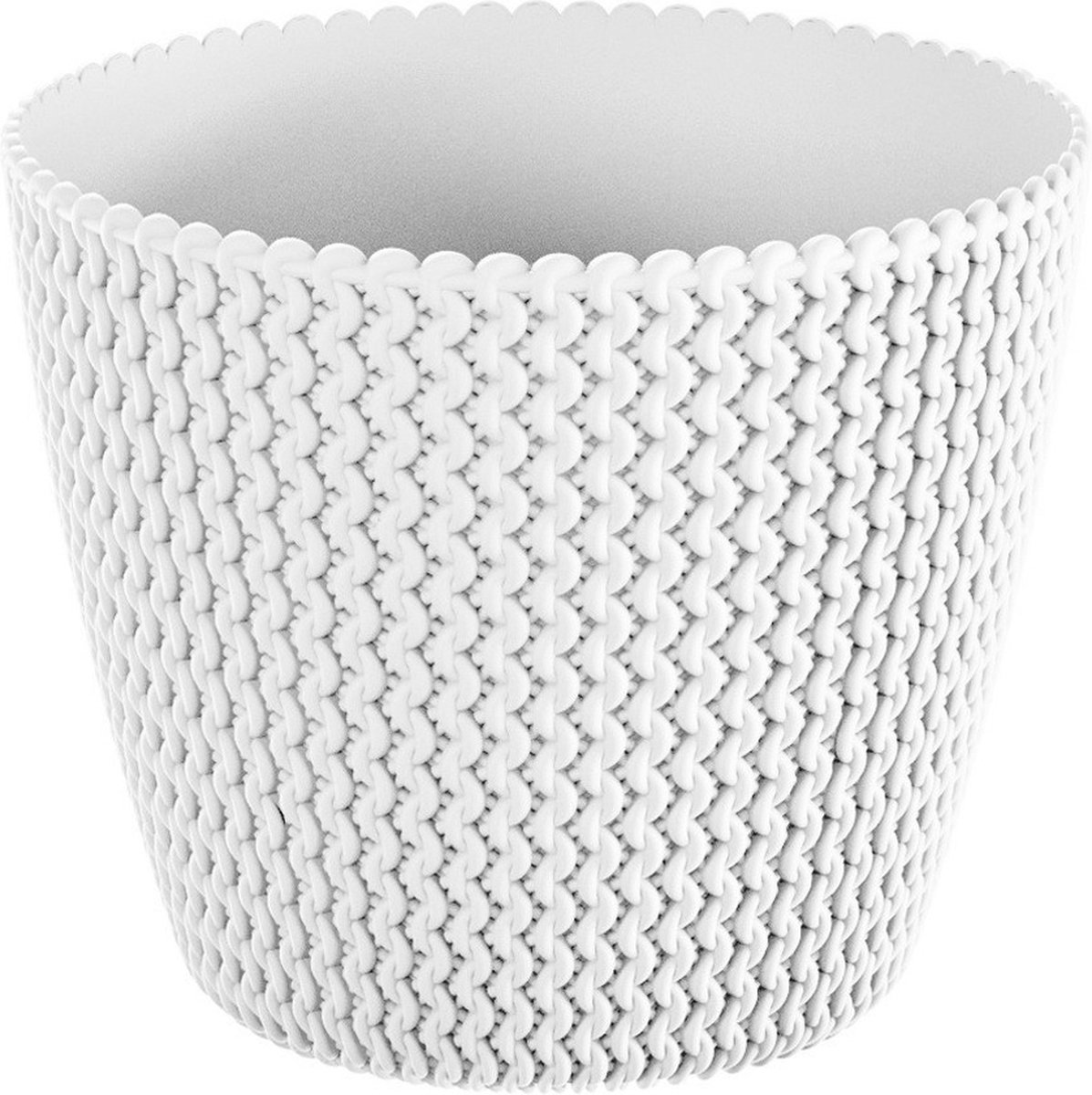 Prosperplast Plantenpot/bloempot Splofy - parel wit - kunststof - D13 x H11 cm - binnen/buiten