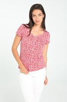 Cassis Dames Cassis - T-shirt met bloemenprint - T-shirt - Maat 42