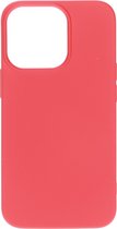 Mobiparts Siliconen Cover Case Apple iPhone 13 Pro Scarlet Rood hoesje