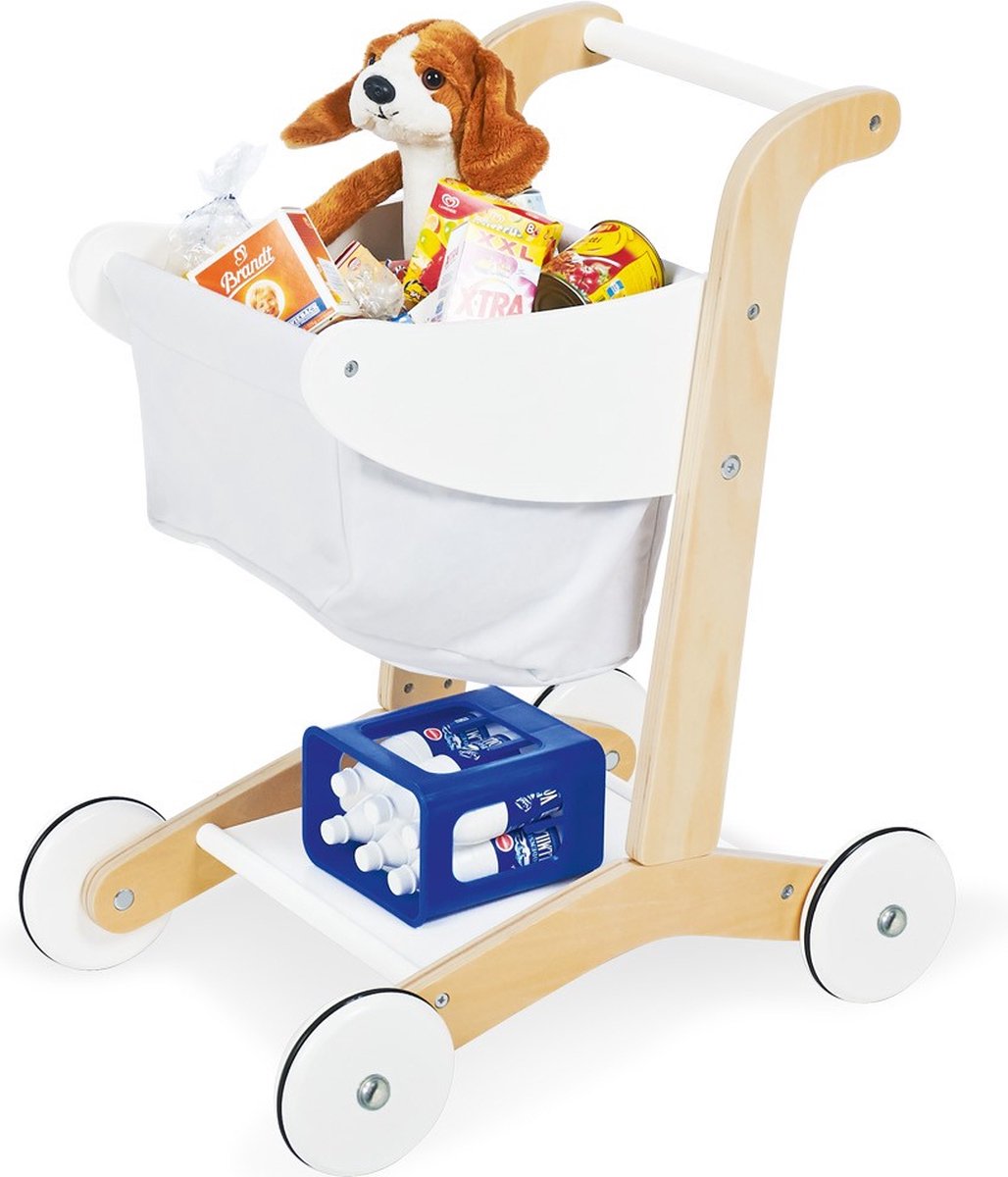 Houten speelgoed winkelwagentje Pinolino Kinderträume 228400 rollenspelspeelgoed