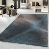 Vloerkleed in de woonkamer Schaduwpatroon laagpolig tapijt in zachtpolig kunststof blauw
