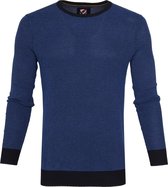 Suitable - Katoen Bince Pullover Blauw - Heren - Maat XL - Modern-fit