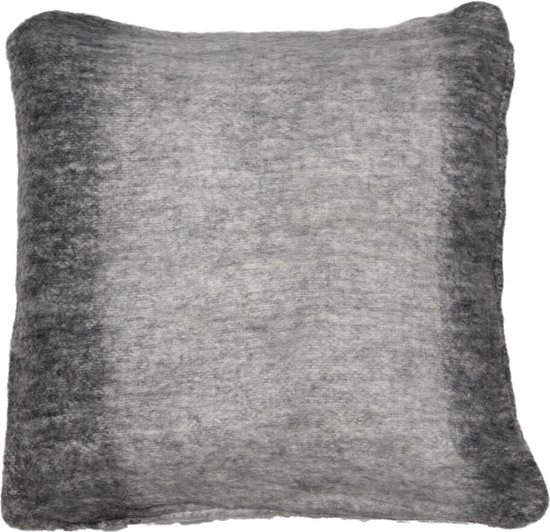Coussin aspect laine mélangé gris 45x45cm