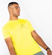 Het Dare2B Righteous III T-shirt met korte mouwen - heren - gerecycled - lichtgewicht - Neongroen