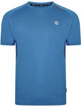 Het Dare2B Peerless II T-shirt met korte mouwen - heren - Q-Wic Plus - lichtgewicht - Blauw