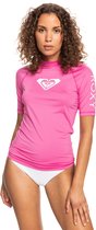 Roxy - UV Rashguard voor dames - Whole Hearted - Korte mouw - Pink Guava - maat XL (42)