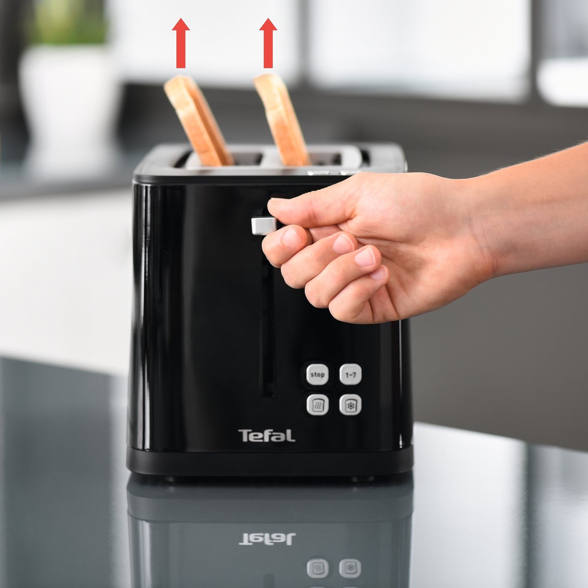 Tefal Smart & Light TT6408 Broodrooster - 7 Bruiningsniveaus - LED Display - Voor Brede Sneetjes thumbnail 5