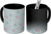 Magische Mok - Foto op Warmte Mok - Patroon - Pasen - Bloemen - 350 ML - Uitdeelcadeautjes