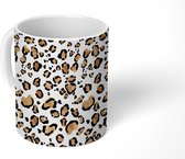 Mok - Panterprint - Bruin - Patronen - Mokken - 350 ML - Beker - Uitdeelcadeautjes