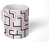 Mok - Koffiemok - Abstract - Patronen - Doolhof - Mokken - 350 ML - Beker - Koffiemokken - Theemok