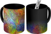 Magische Mok - Foto op Warmte Mokken - Regenboog - Waterverf - Patroon - Magic Mok - Beker - 350 ML - Uitdeelcadeautjes