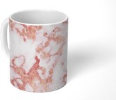 Mok - Marmer print - Rose - Design - Mokken - 350 ML - Beker - Uitdeelcadeautjes