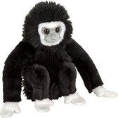 Pluche zwarte Gibbon aap knuffel van 22 cm - Dieren speelgoed knuffels cadeau - Apen