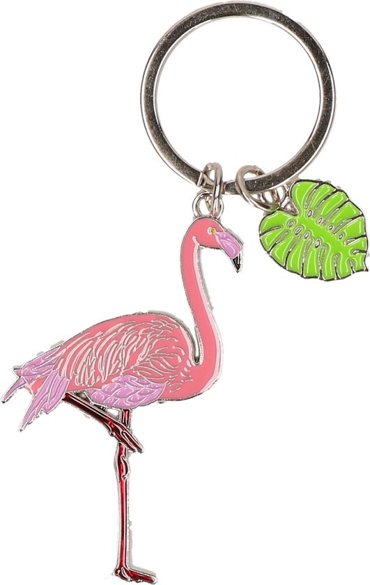 Porte-clés flamant rose en métal 5 cm | bol.com