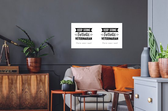 Muurstickers - Sticker Folie - Dieren - Dierenarts - Quote - Student - 80x40 cm - Plakfolie - Muurstickers Kinderkamer - Zelfklevend Behang - Zelfklevend behangpapier - Stickerfolie