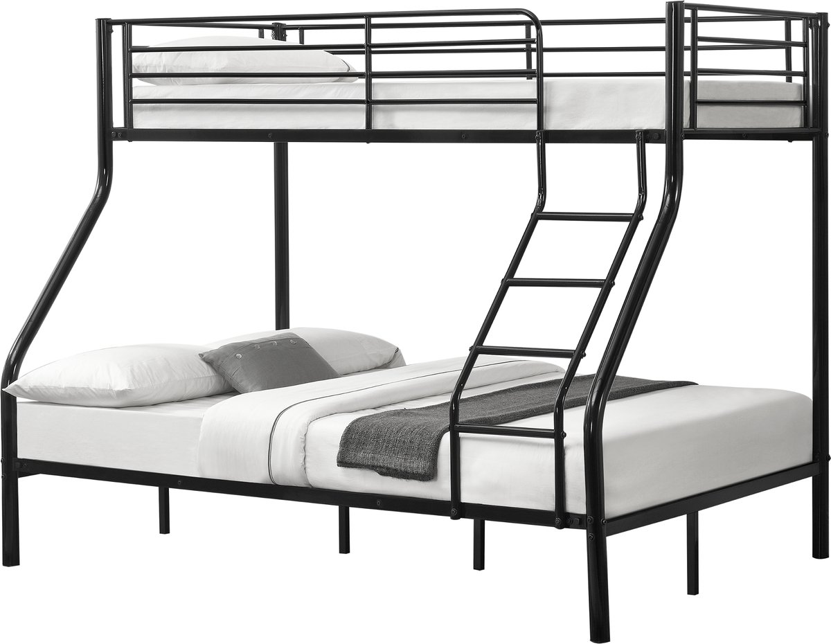 neu.haus Metalen stapelbed kinderbed 210x147,5x168 cm zwart