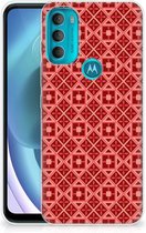 GSM Hoesje Motorola Moto G71 5G Hoesje met Tekst Batik Red