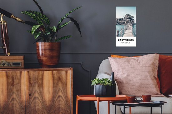 Stickers muraux - Film autocollant - Zakynthos - Grèce - Pont - 20x40 cm - Film adhésif - Stickers muraux Chambre d'enfant - Papier peint autocollant