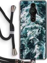 Case Company® - Sony Xperia Pro-I hoesje met Koord - Zee golf - Telefoonhoesje met Zwart Koord - Bescherming aan alle Kanten en Over de Schermrand