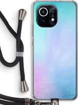 Case Company® - Xiaomi Mi 11 hoesje met Koord - Mist pastel - Telefoonhoesje met Zwart Koord - Bescherming aan alle Kanten en Over de Schermrand