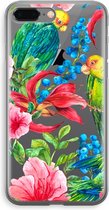 Case Company® - iPhone 8 Plus hoesje - Papegaaien - Soft Cover Telefoonhoesje - Bescherming aan alle Kanten en Schermrand