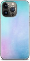 Case Company® - iPhone 13 Pro hoesje - Mist pastel - Soft Cover Telefoonhoesje - Bescherming aan alle Kanten en Schermrand